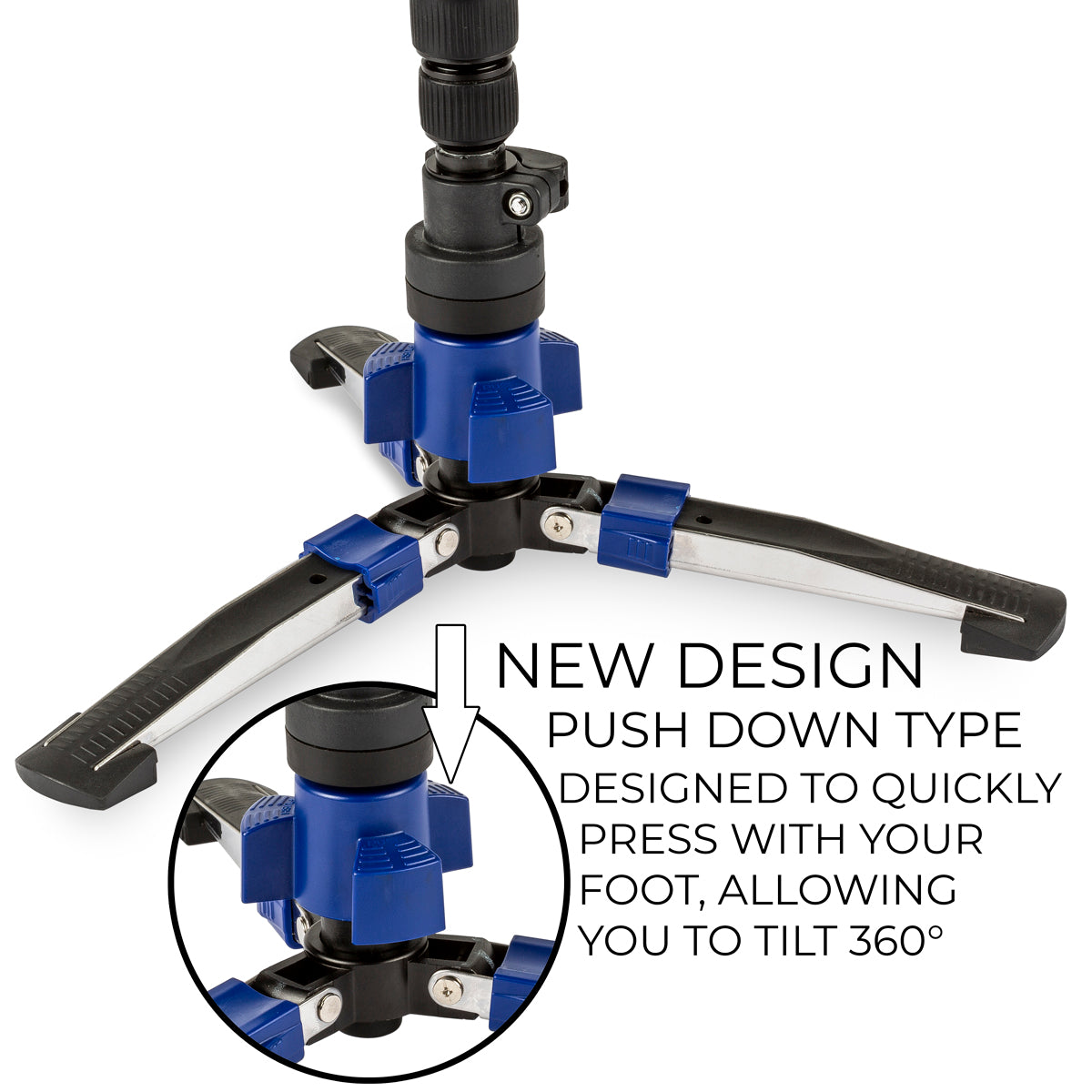 ULTIMAXX 62" Deluxe Heavy Duty Monopod w/ Step ON/OFF Base Stand