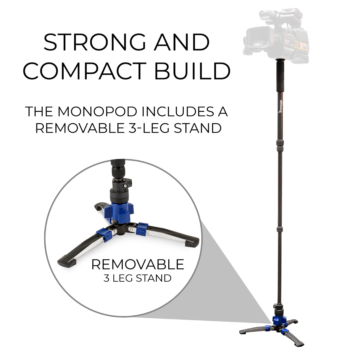 ULTIMAXX 62" Deluxe Heavy Duty Monopod w/ Step ON/OFF Base Stand