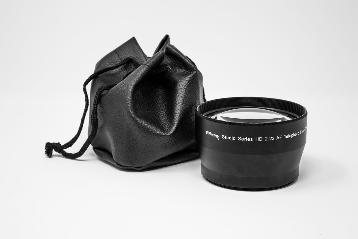 ULTIMAXX 2.2x Telephoto Lens - 72mm with 62mm to 72mm, 67mm to 72mm, 77mm to 72mm, 82mm to 72mm adapter rings