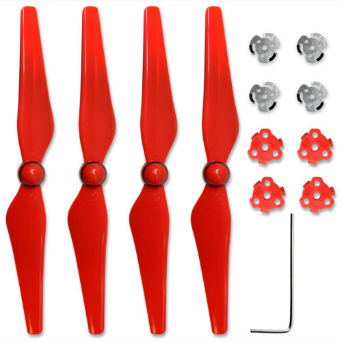 ULTIMAXX Phantom 4 9450 Quick Release Nylon Propeller Prop, With Install Kit, Red