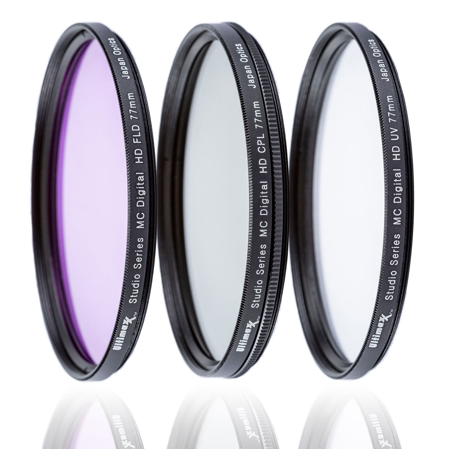 ULTIMAXX 3 Piece Multi Coated HD Filter Kit 43mm (UV, CPL, FLD)