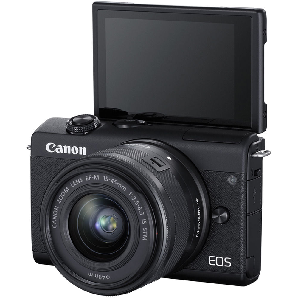 Canon EOS M200 Mirrorless Digital Camera with 15-45mm Lens (Black)