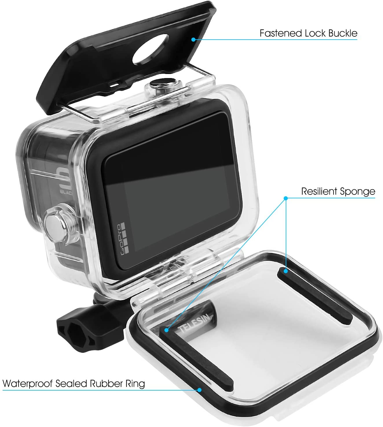 Ultimaxx Underwater Housing for GoPro HERO12 / HERO11 / HERO10 / HERO9 (50m/164ft Underwater)