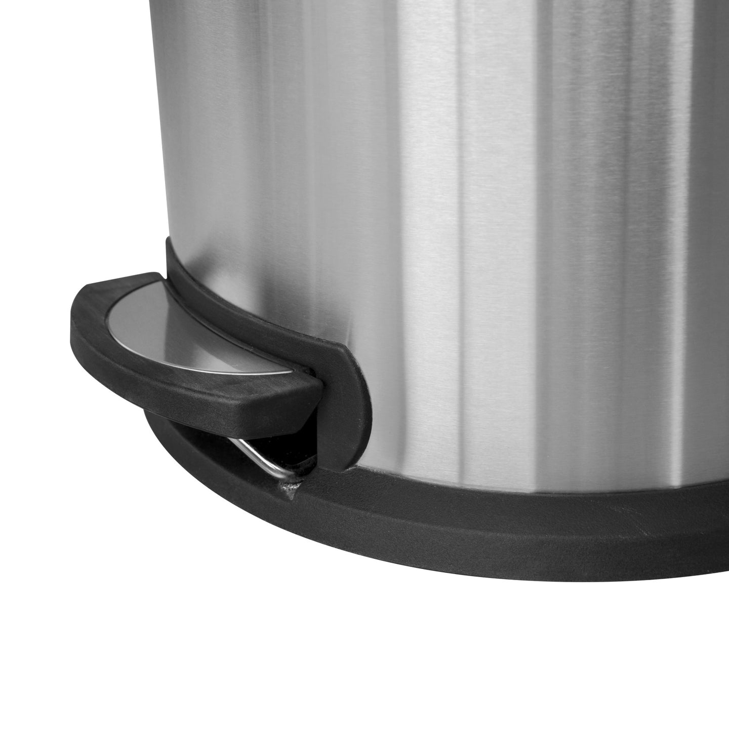 Premium Stainless Steel Trash Compression System Garbage Bin Wastebasket - 40L Removable Inner Bin - Foot Pedal Opening - Simply Push Down Lid Handle To Easily Compact Your Trash and Instantly Creates More Room! Lid Can Remain Standing In the Open Positio
