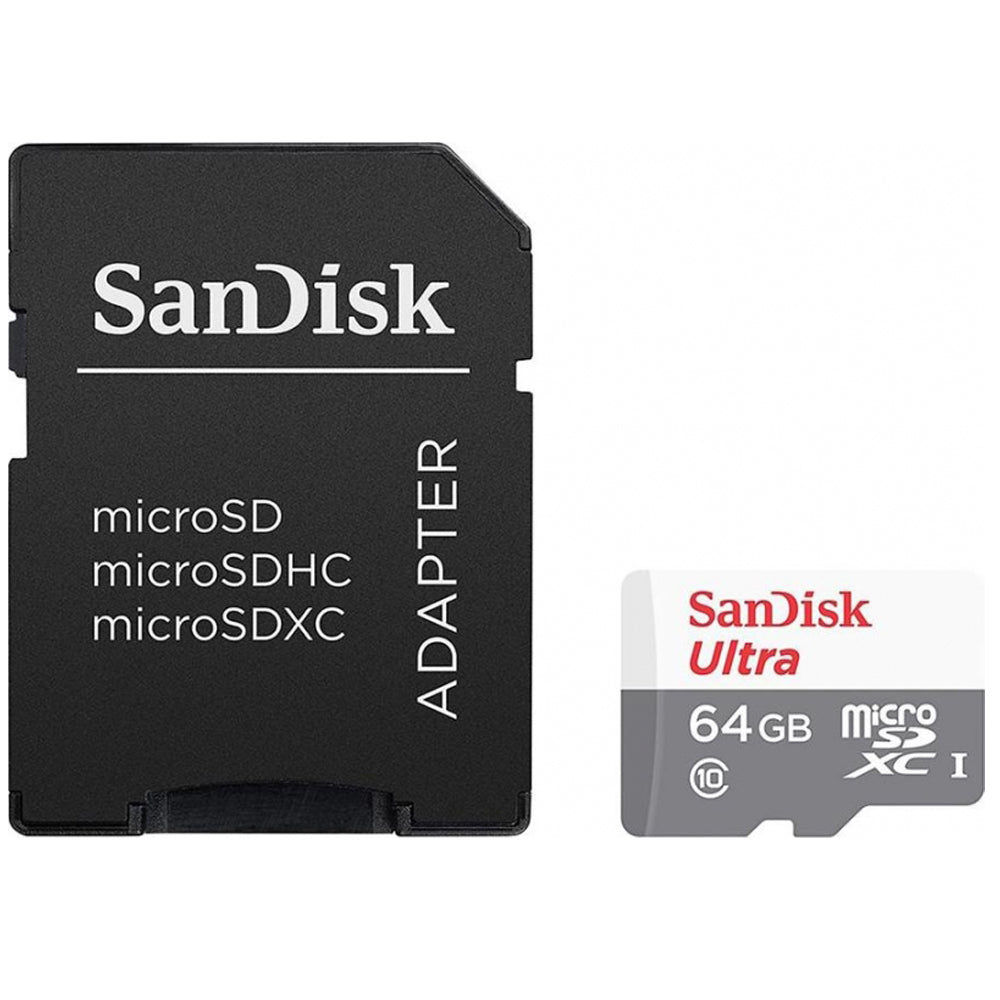 SanDisk Ultra microSD 64GB (SDXC UHS-I Class 10 100 MB/s) Memory Card with SD Adapter