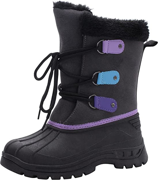 AQUAKIX Black Fur Snow Boots (Y11)