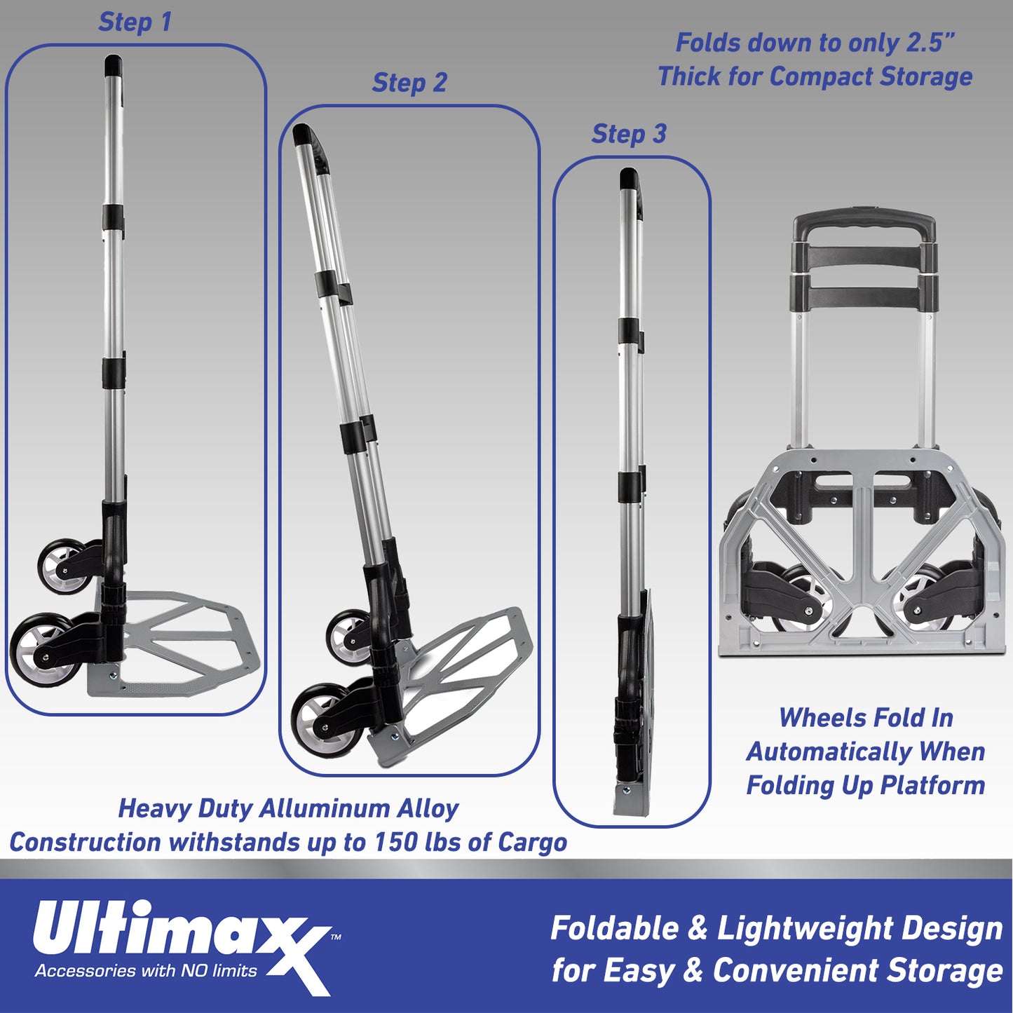 Ultimaxx Folding Heavy Duty Cart with Bungee Cord