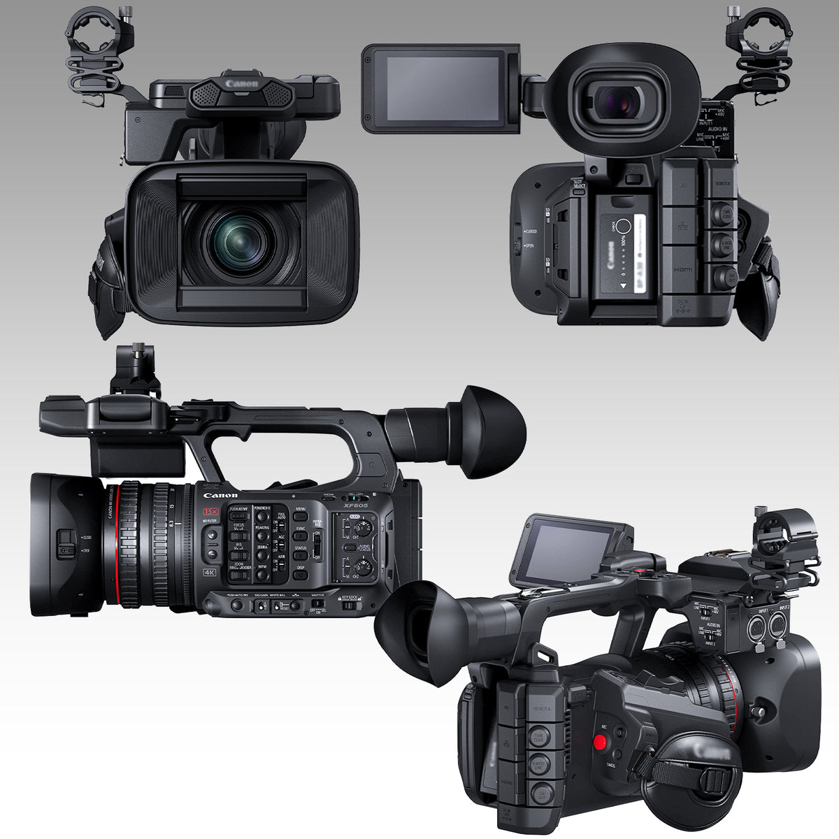 Canon XF605 4K HDR Pro Camcorder Bundle | 22-Piece Video Kit