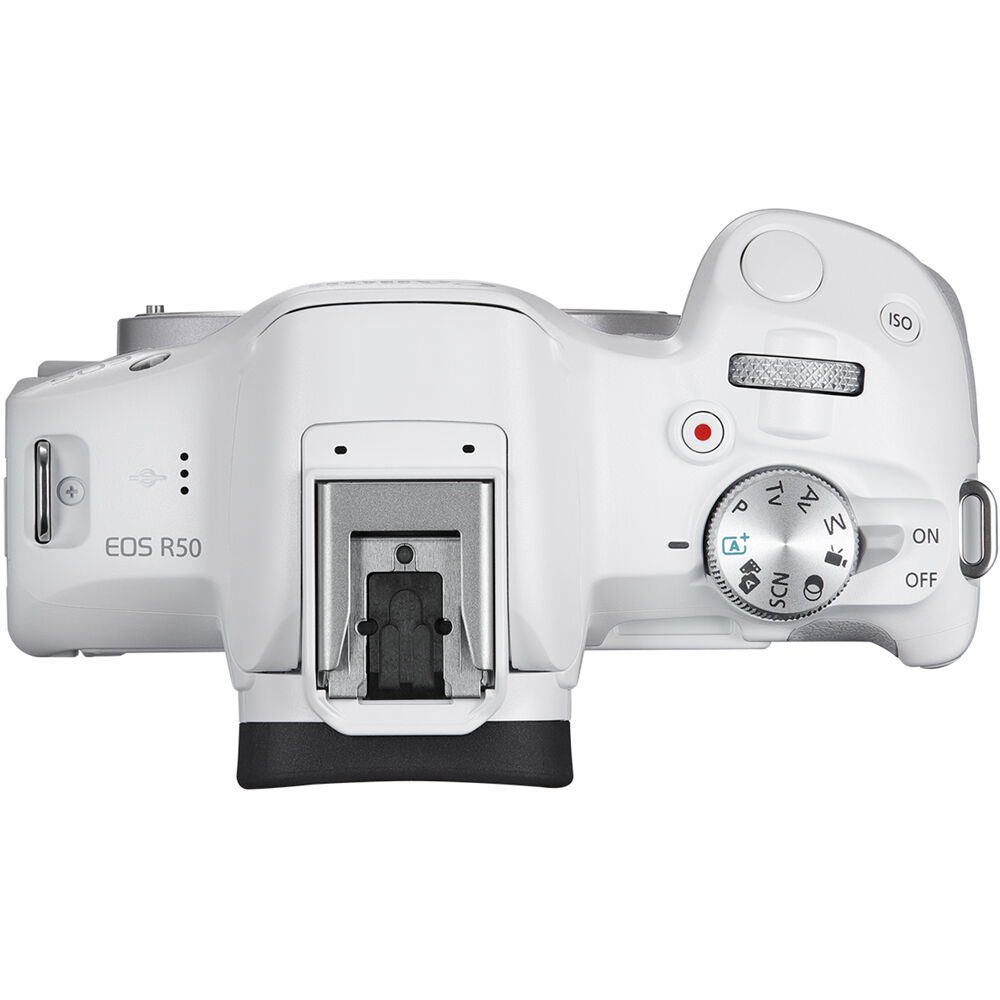 Canon EOS R50 Mirrorless Camera (Body, White)