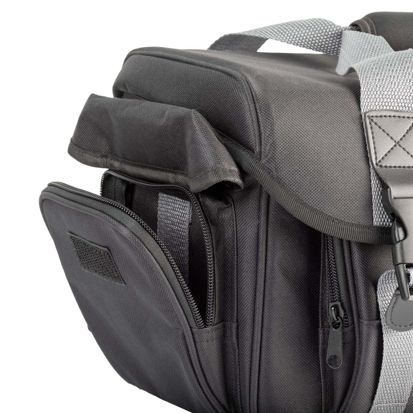Ultimaxx Water-Resistant Gadget Bag for Electronics: Adjustable, Padded Dividers for Customization - Larger with Dual Buckles