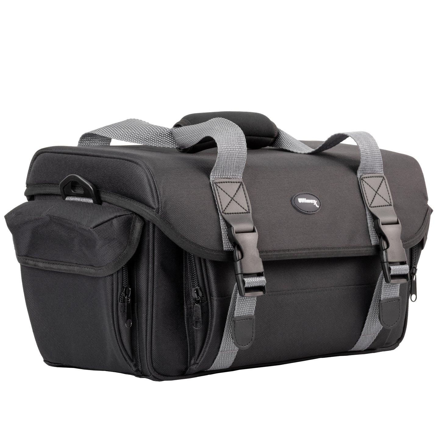 Ultimaxx Water-Resistant Gadget Bag for Electronics: Adjustable, Padded Dividers for Customization - Larger with Dual Buckles
