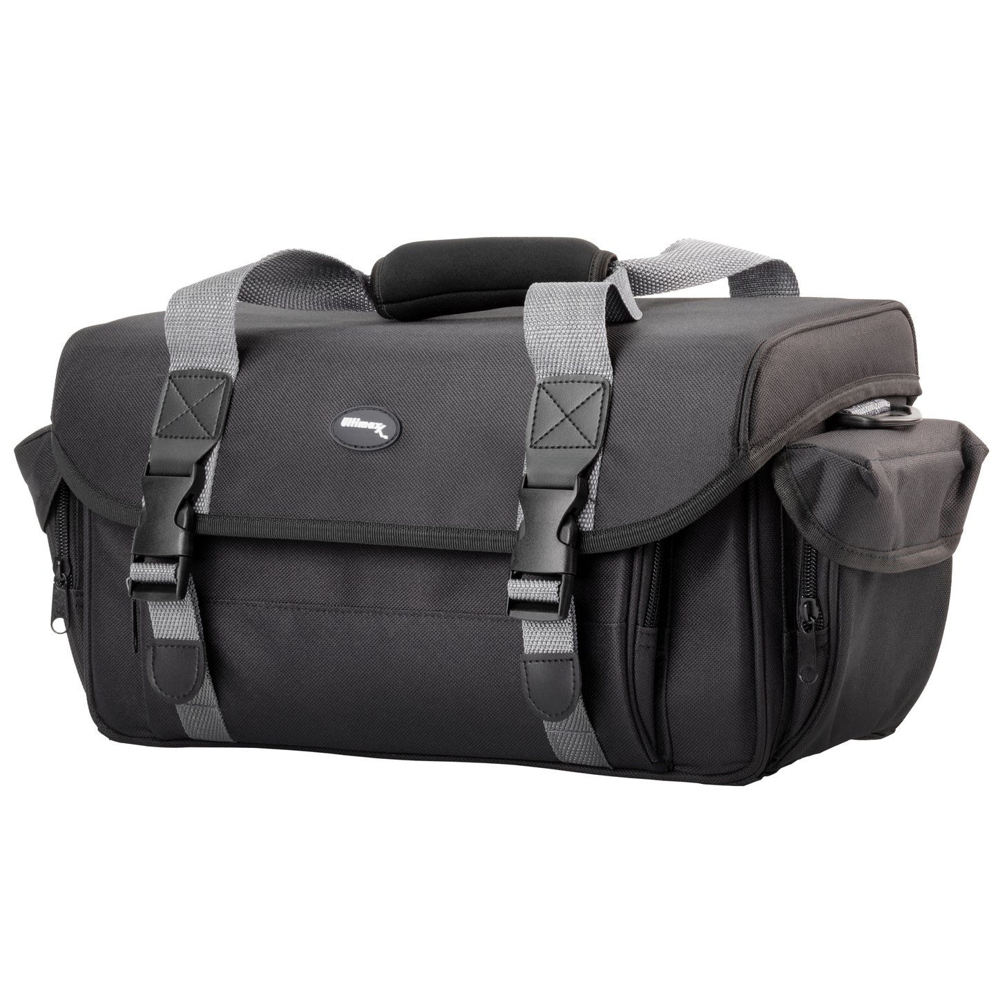 Ultimaxx Water-Resistant Gadget Bag for Electronics: Adjustable, Padded Dividers for Customization - Larger with Dual Buckles