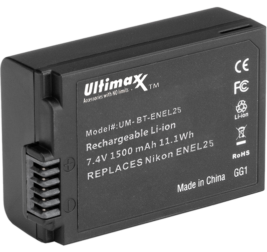 Ultimaxx Replacement Battery for Nikon EN-EL25 1500mAh