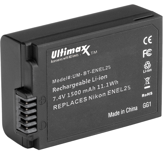 Ultimaxx Replacement Battery for Nikon EN-EL25 1500mAh