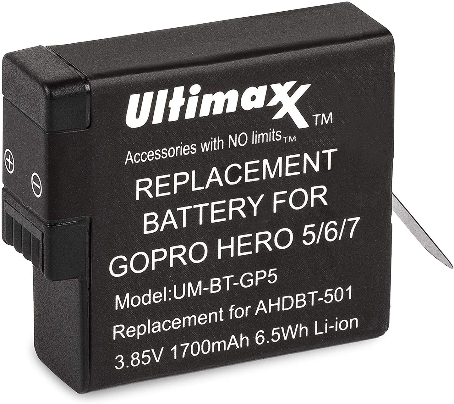 ULTIMAXX REPLACEMENT BATTERY FOR Go-Pro HERO8 / HERO7 / HERO6 / HERO5