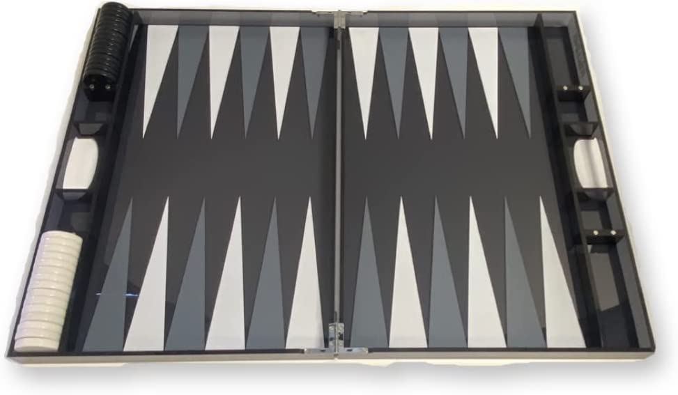 Lucite Acrylic Backgammon Set (Clear Black)