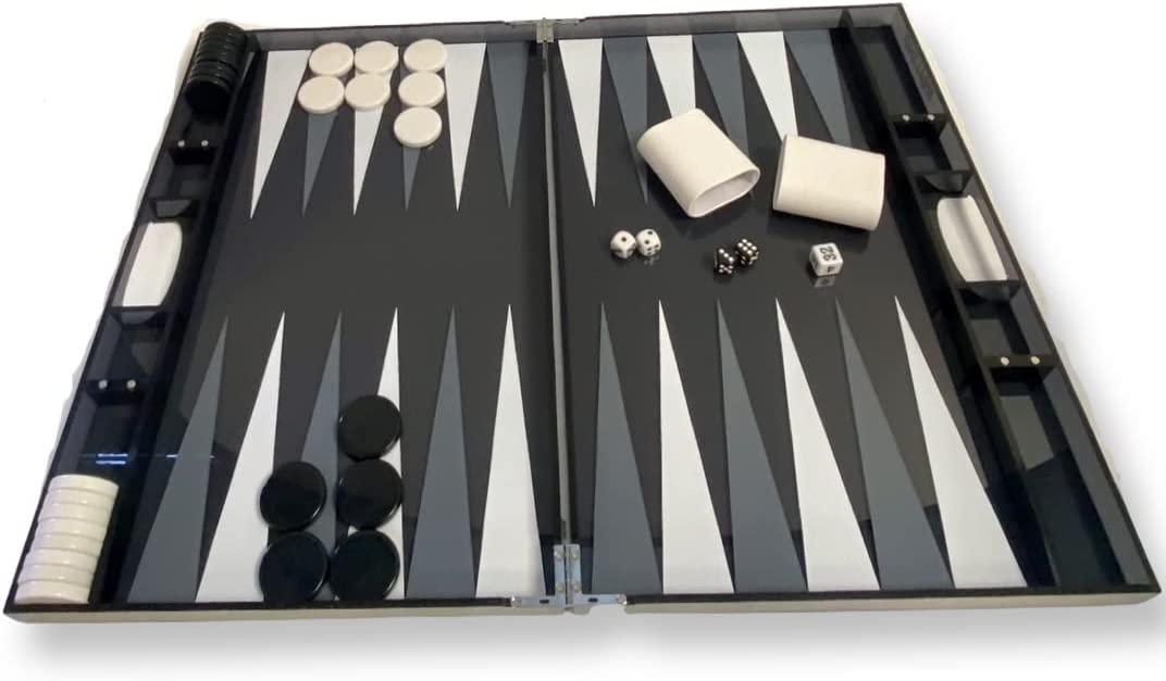 Lucite Acrylic Backgammon Set (Clear Black)